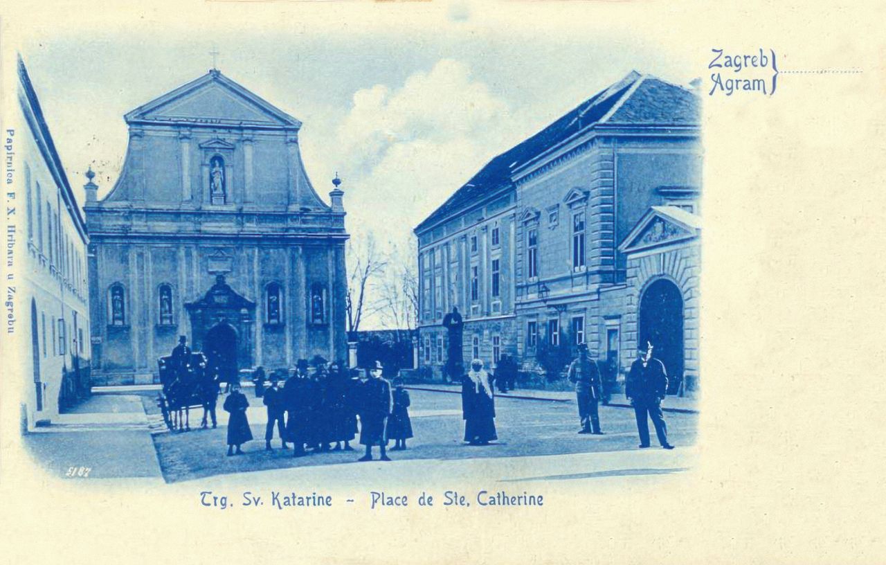 Crkva sv. Katarine, Katarinski trg oko 1900. godine